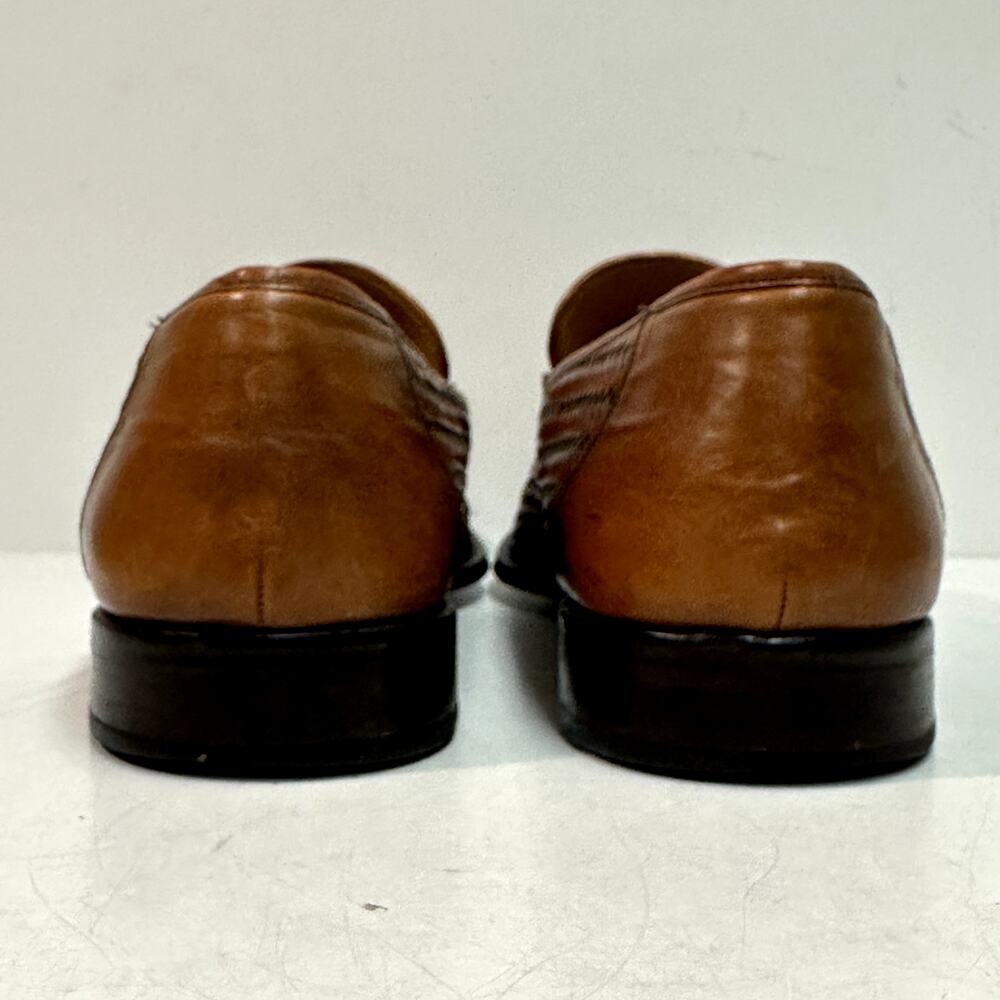 VERY GOOD Magnanni Braided Tassel Loafer Brown Leather Made in Morocco 11808 15 - Picture 6 of 14